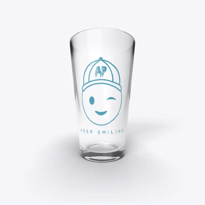 Keep Smiling Emoji - Drinking Glass