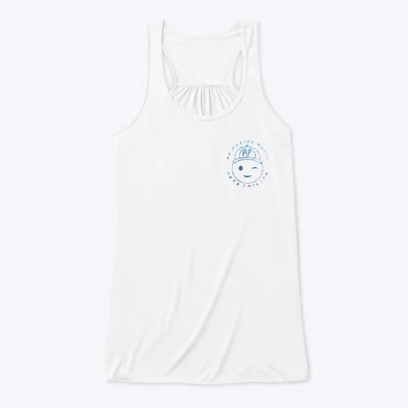 Keep Smiling Tie-dye logo - tank top